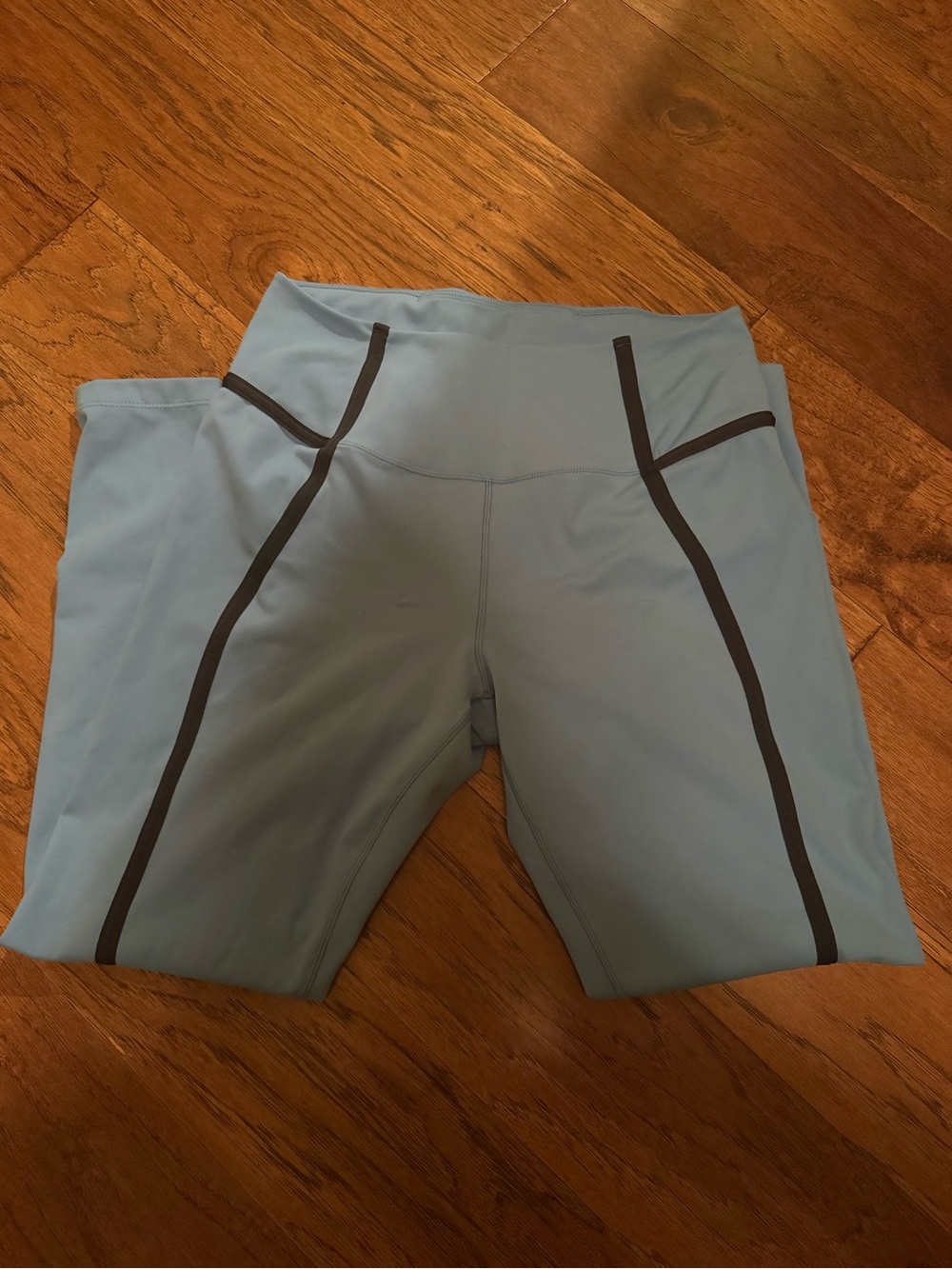 Nike Light Blue Leggings with Dark Contrast Piping